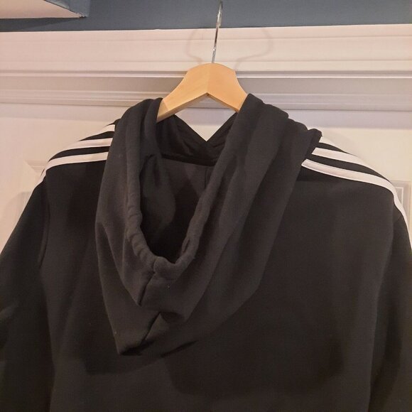 Adidas Hoodie Sweatshirt Womens 2XL XXL Black Essentials Lounge Sweater Soft - Picture 6 of 12